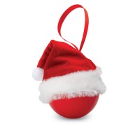 Χριστουγεννιάτικη μπάλα με σκούφο Αϊ Βασίλη