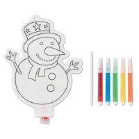 Snowman colouring balloon