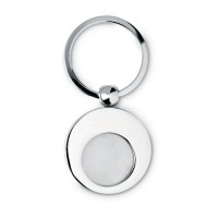 Metal key ring with token