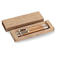 Bamboo pen and pencil set