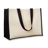 Jute and canvas shopping bag