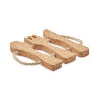Cutlery Shaped cork pot stand