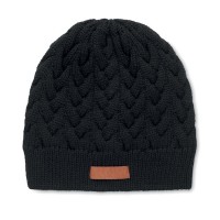 Cable knit beanie in RPET