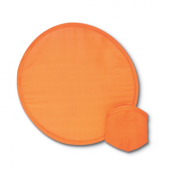 Foldable frisbee in pouch