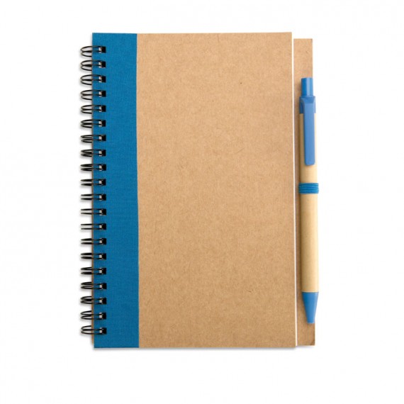 Recycled paper notebook + pen