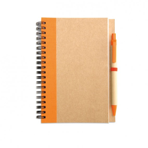 Σημειωματάριο και στυλό από ανακυκλωμένο χαρτί.