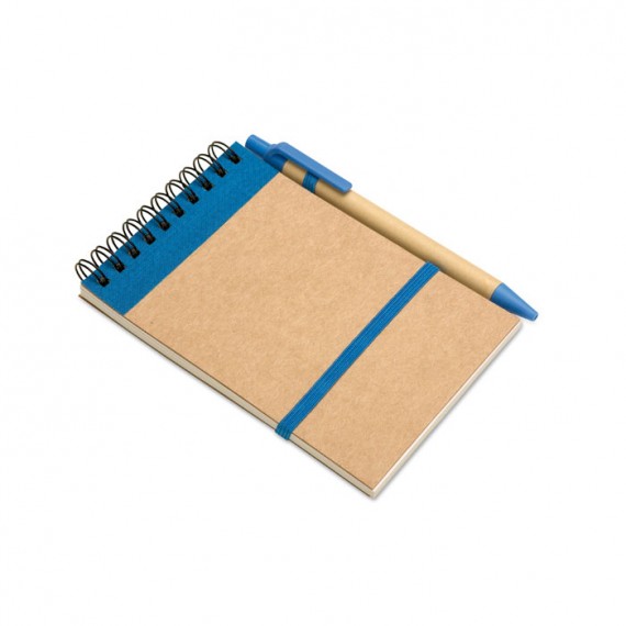 Recycled paper notebook + pen