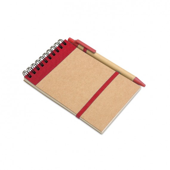 Recycled paper notebook + pen