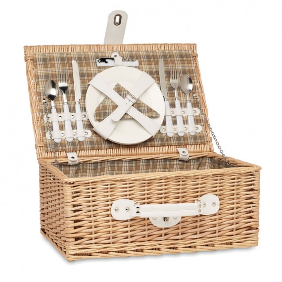 Wicker picnic basket 2 people