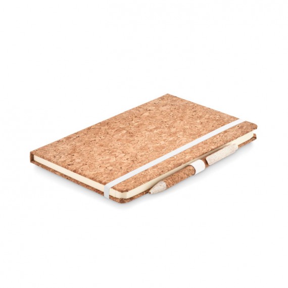 A5 cork notebook and pen set