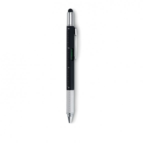 Spirit level pen with ruler