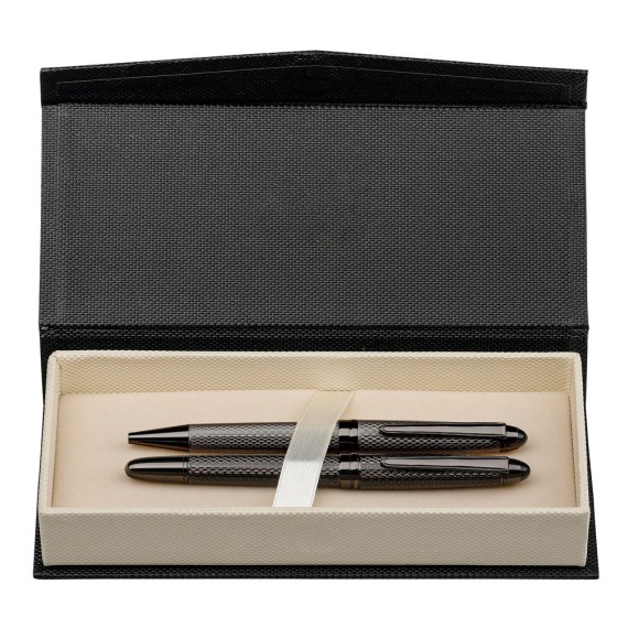 ROYAL. Roller pen and ball pen set in metal