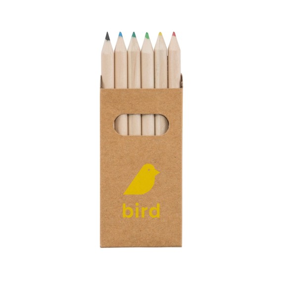 BIRD. Κουτί με 6 χρωματιστά μολύβια