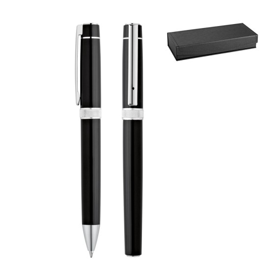 DOURO. Roller pen and ball pen set in metal