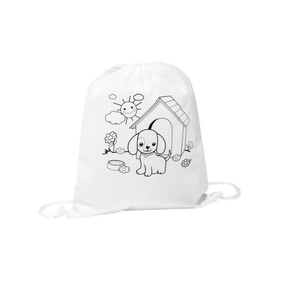 DRAWS. Kid's colouring drawstring bag