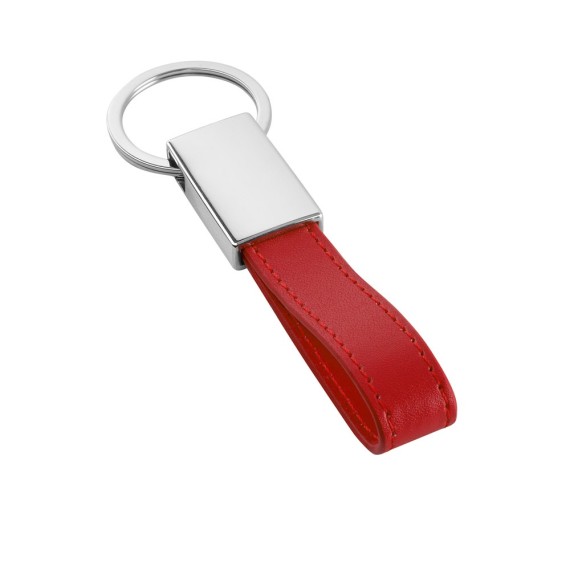 WATOH. Keyring in metal and imitation leather