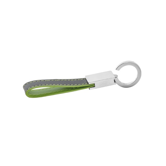 LESKOV. Keyring in metal and imitation leather