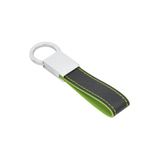 LESKOV. Keyring in metal and imitation leather