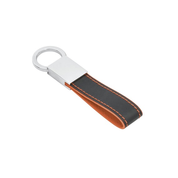 LESKOV. Keyring in metal and imitation leather