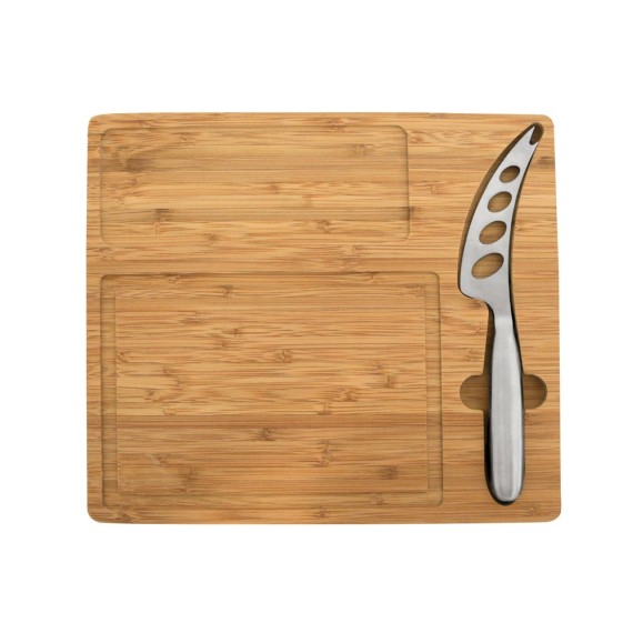 MALVIA. Bamboo cheese board with knife