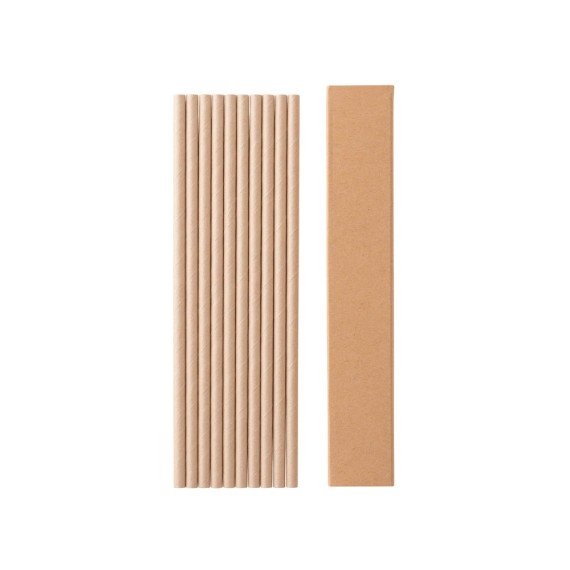 LAMONE. Set of 10 kraft paper straws