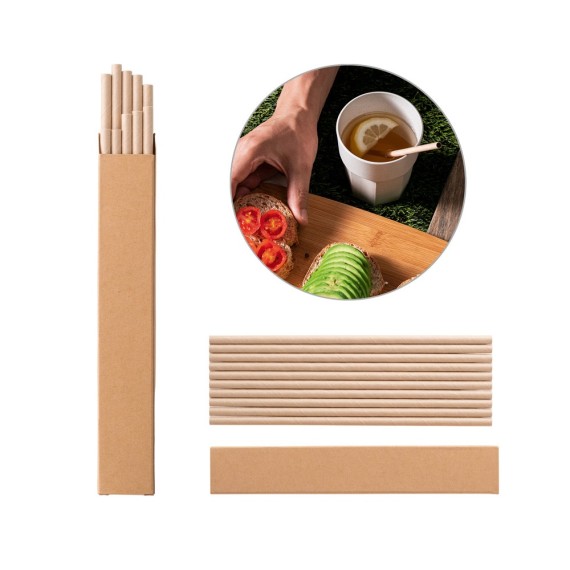 LAMONE. Set of 10 kraft paper straws