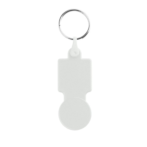 SULLIVAN. Coin-shaped keyring for supermarket trolley