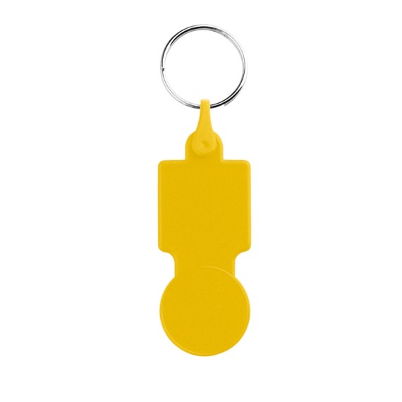 SULLIVAN. Coin-shaped keyring for supermarket trolley