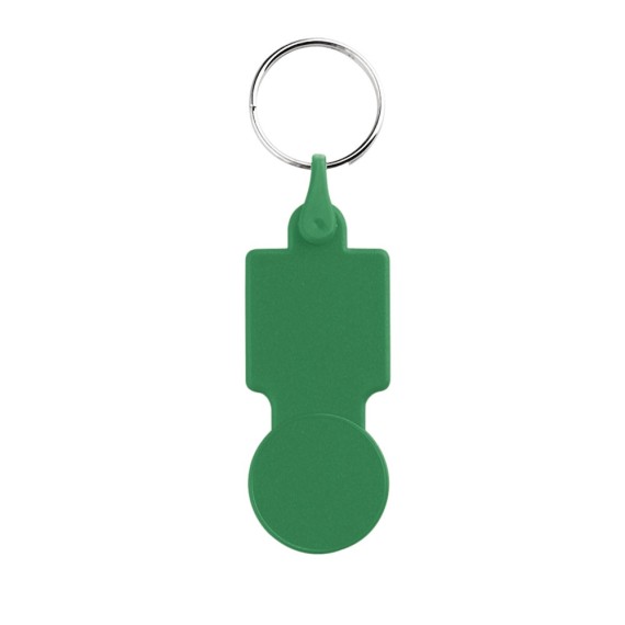 SULLIVAN. Coin-shaped keyring for supermarket trolley