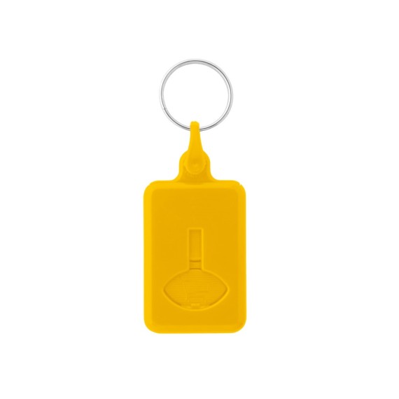 BUS. Coin-shaped keyring for supermarket trolley