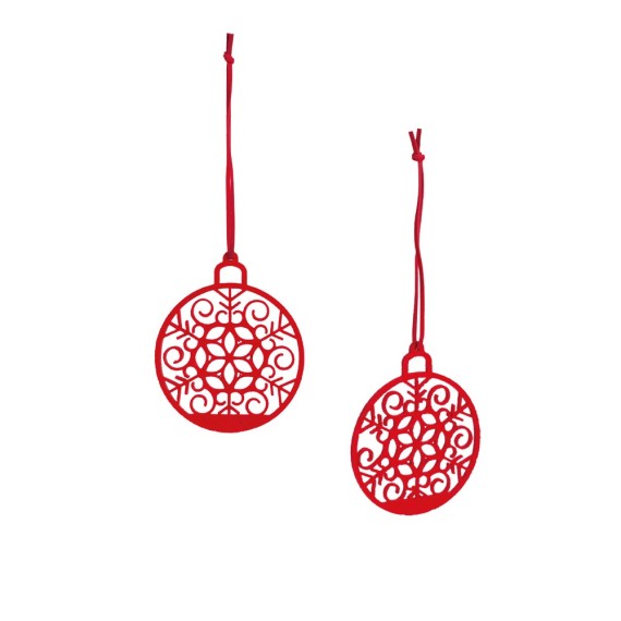 99330. Set of 2 Christmas decorations