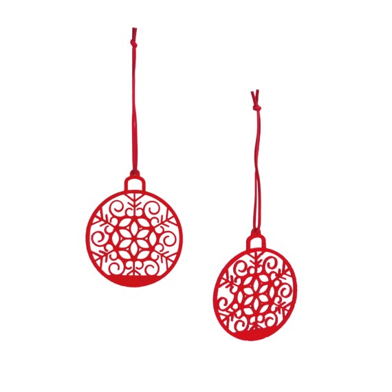 99330. Set of 2 Christmas decorations