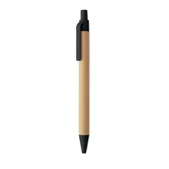Push button ball pen in bamboo Push button ball pen in bamboo
