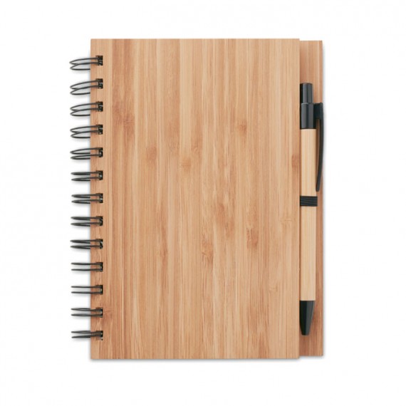 Bamboo notebook with pen