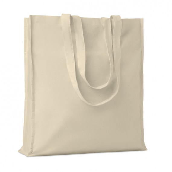 Cotton shopping bag w/ gussets