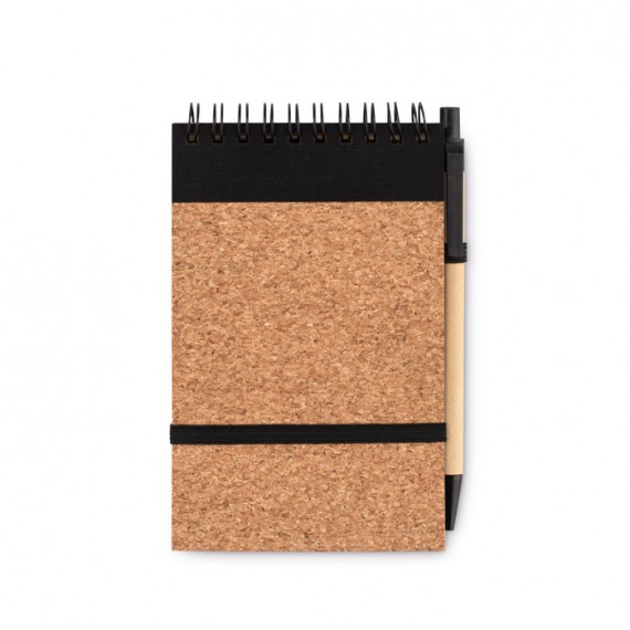 A6 cork notebook with pen