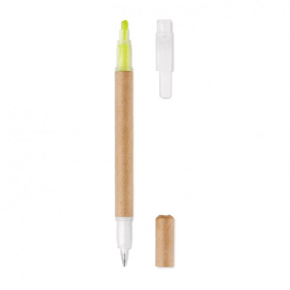 Στυλό 2 σε 1 με κίτρινο highlighter