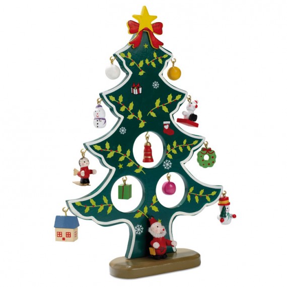 Wooden xmas tree decoration