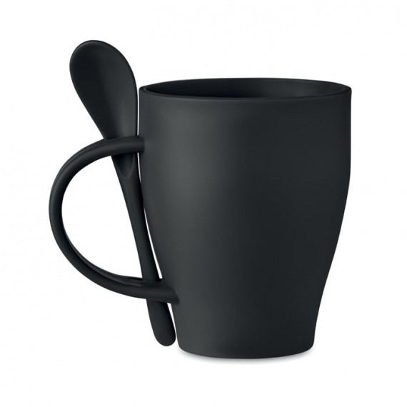 Reusable mug with spoon 300 ml