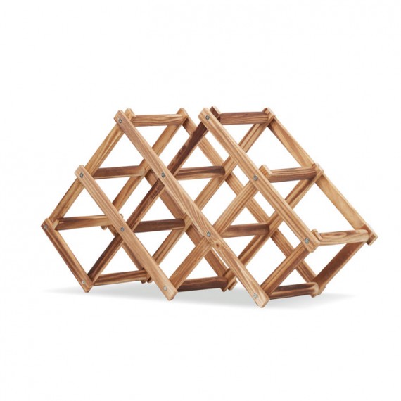 Foldable wooden wine rack