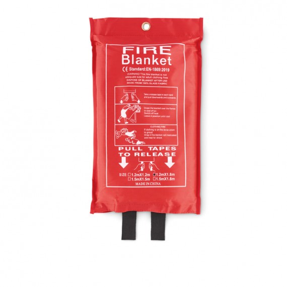 Fire blanket in a PVC pouch