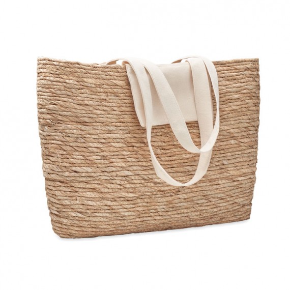 Woven cattail leaves bag