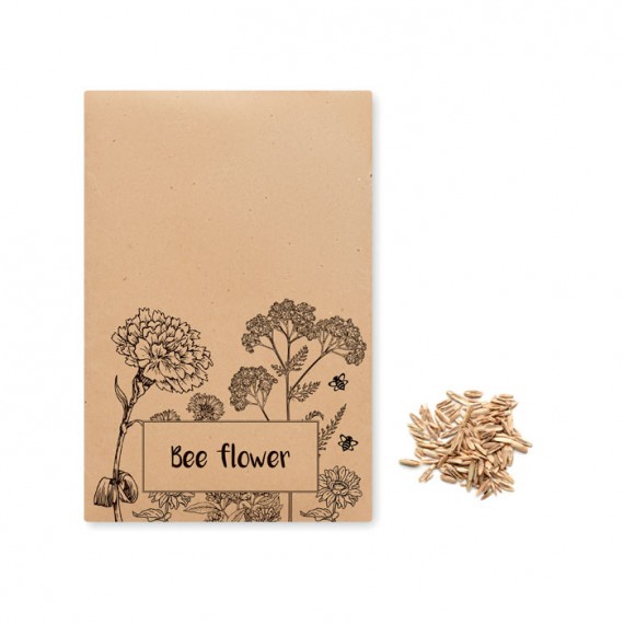 Flowers mix seeds in envelope