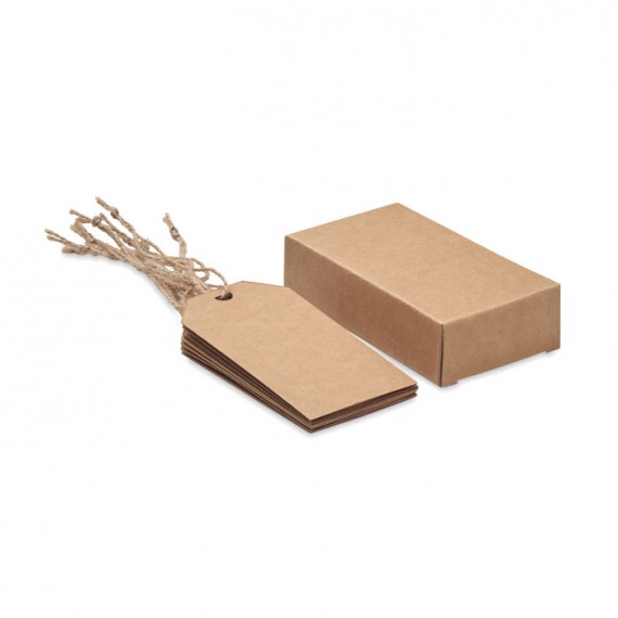 Set of 12 kraft paper gift tags