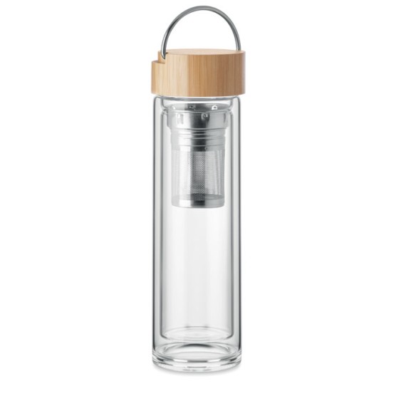 Double wall glass bottle 400ml