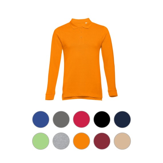 THC BERN. Men's long sleeve polo shirt