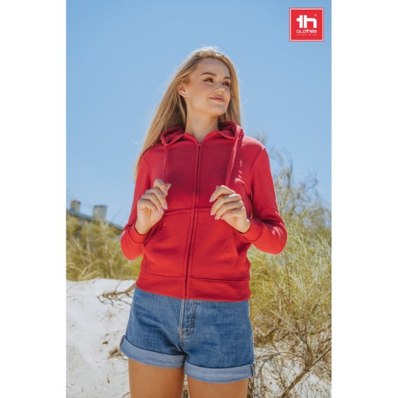 THC AMSTERDAM WOMEN. Women's hooded full zipped sweatshirt