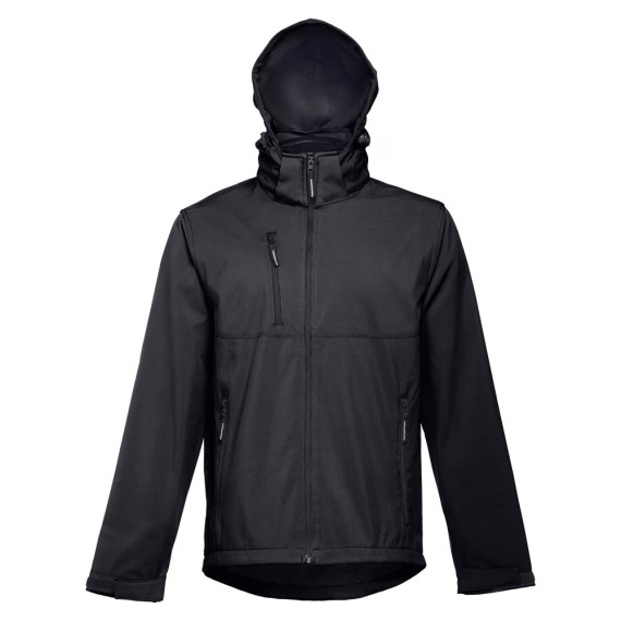 THC ZAGREB. Men's softshell with removable hood