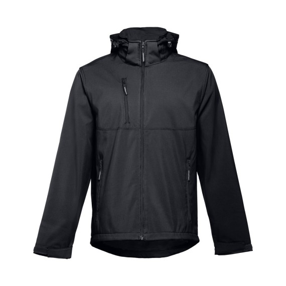 THC ZAGREB. Men's softshell with removable hood