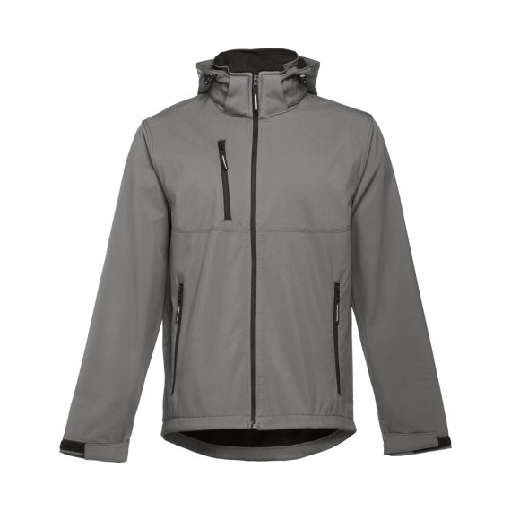 THC ZAGREB. Men's softshell with removable hood